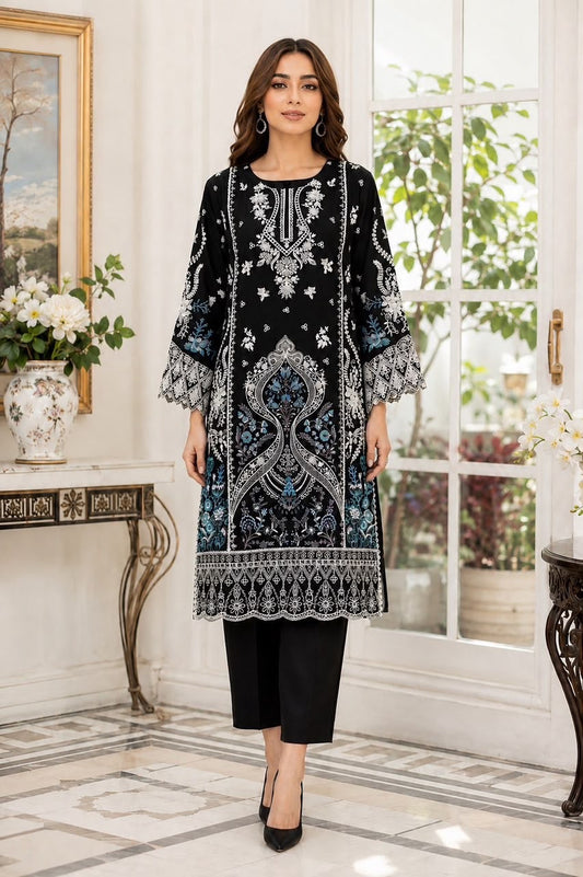 2 Piece Embroidered Lawn Suit (Pret)