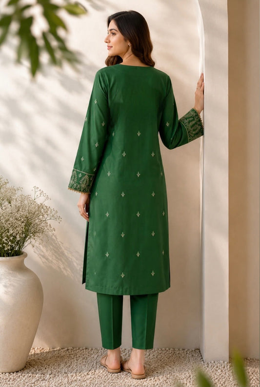 2 Piece Embroidered Lawn Suit (Pret)